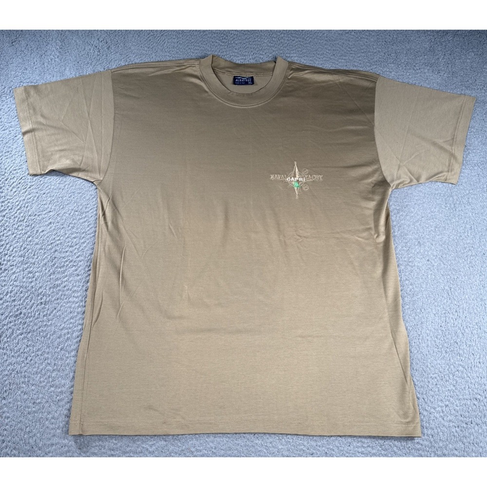 Vintage Albatros Shirt Mens XL Brown Cotton‎ Capri Yacht Logo Streetwear Italy